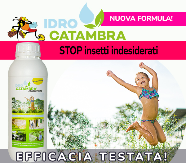 idrocatambra, liquido anzti zanzare e insetti molesti anche per irrigazione